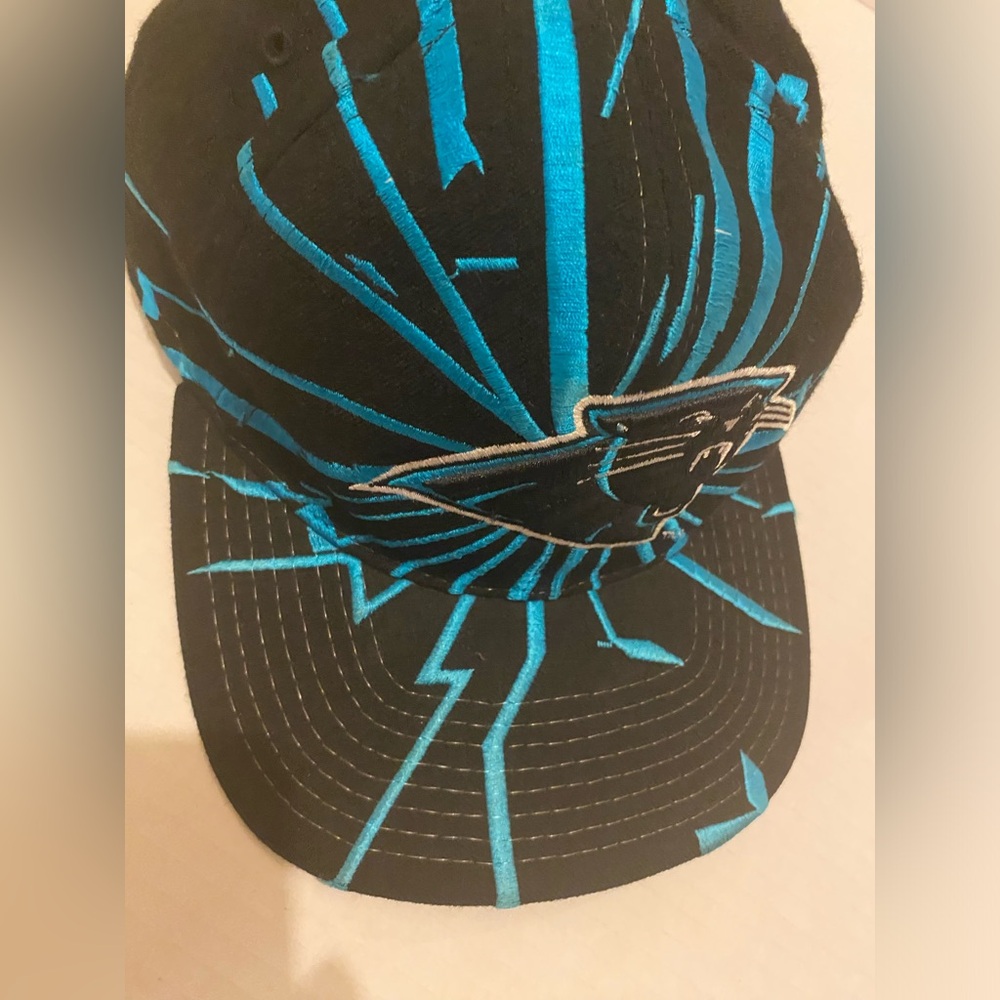 CAROLINA PANTHERS STARTER Black and Blue Wool Cap - Picture 2 of 14